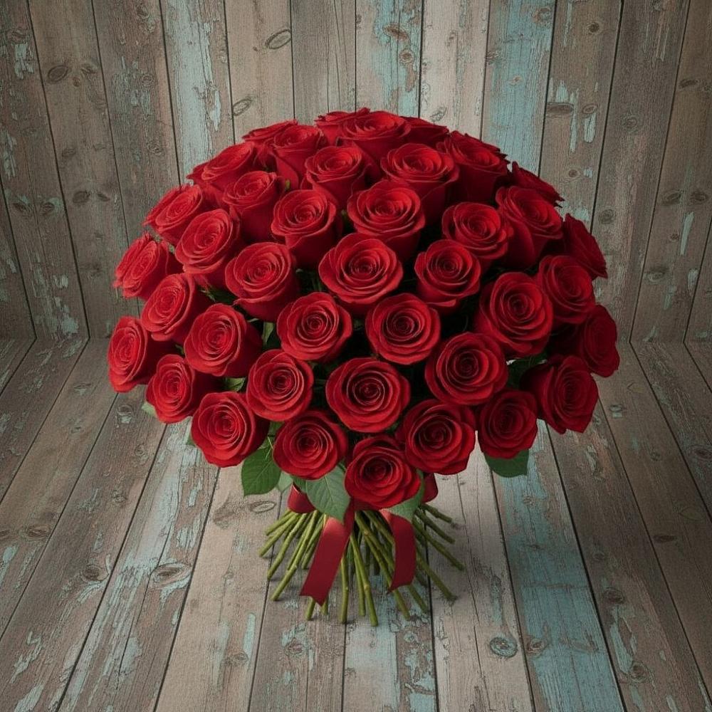 Букет 55 Красных роз Фридом в Завитинске