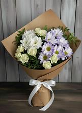 Букет цветов из:  Хризантемы и Розы в Завитинске