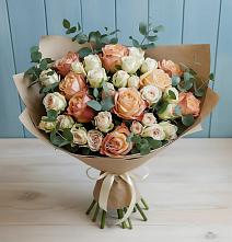 Букет цветов из:  Альстромерии и Розы #REPLACE_PRED# Завитинске