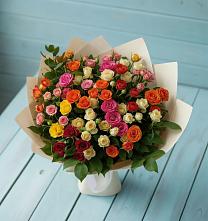 Букет Микс из разноцветных кустовых роз #REPLACE_PRED# Завитинске